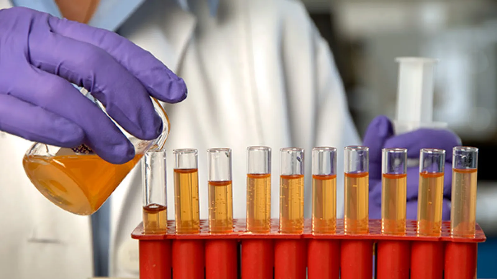 Lab experiment being performed