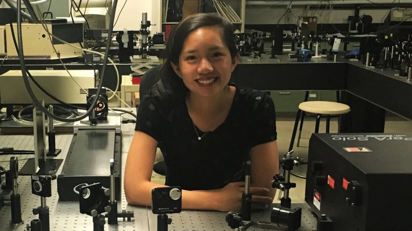 Lisa Nguyen in the Gustafson lab. 