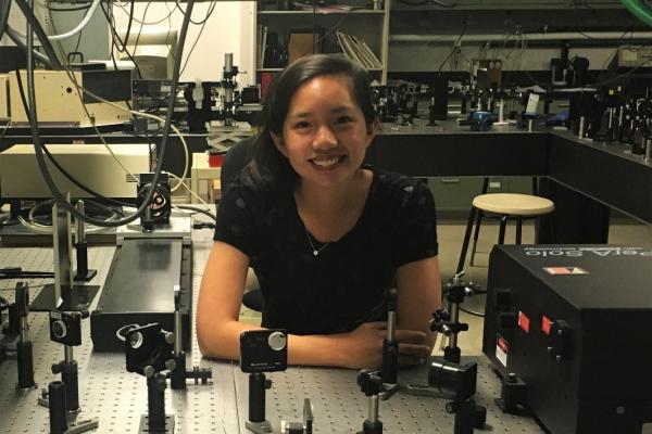 Lisa Nguyen in the Gustafson lab. 