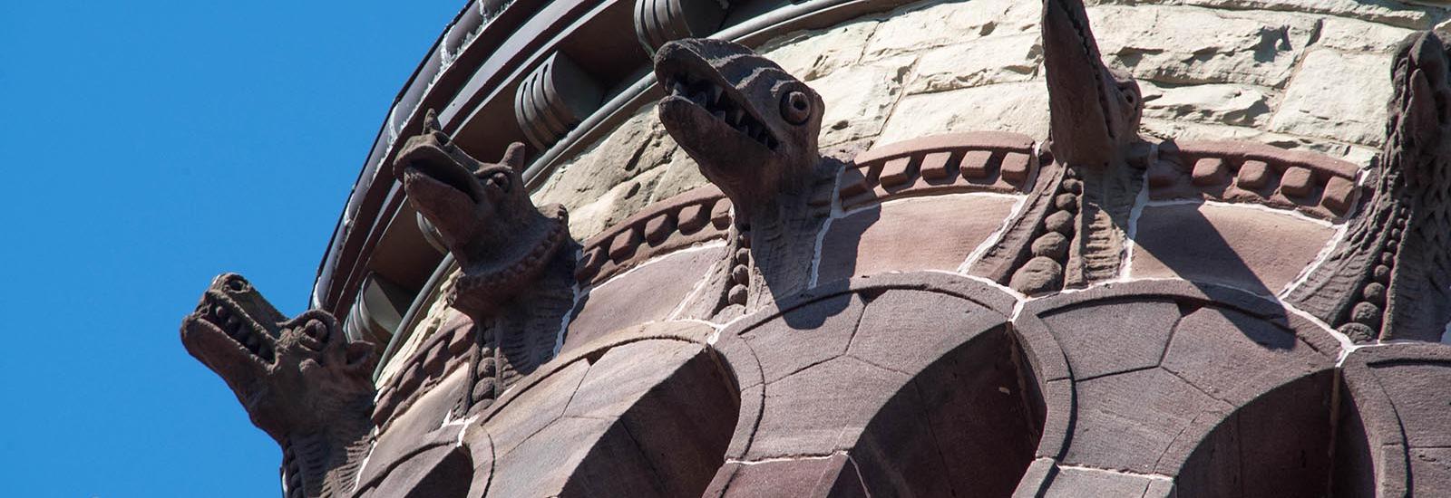 Detail of Orton Hall tower